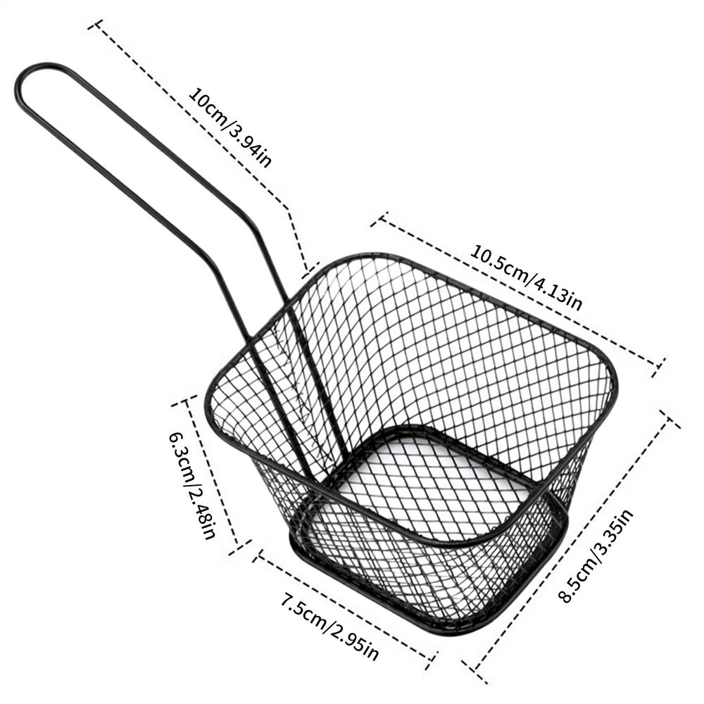 Stainless Steel Fried Mesh Kitchen Fry Basket Cooking Basket Fry Pan Oil Pan Strainer Noodle Spoon Colander French Fries