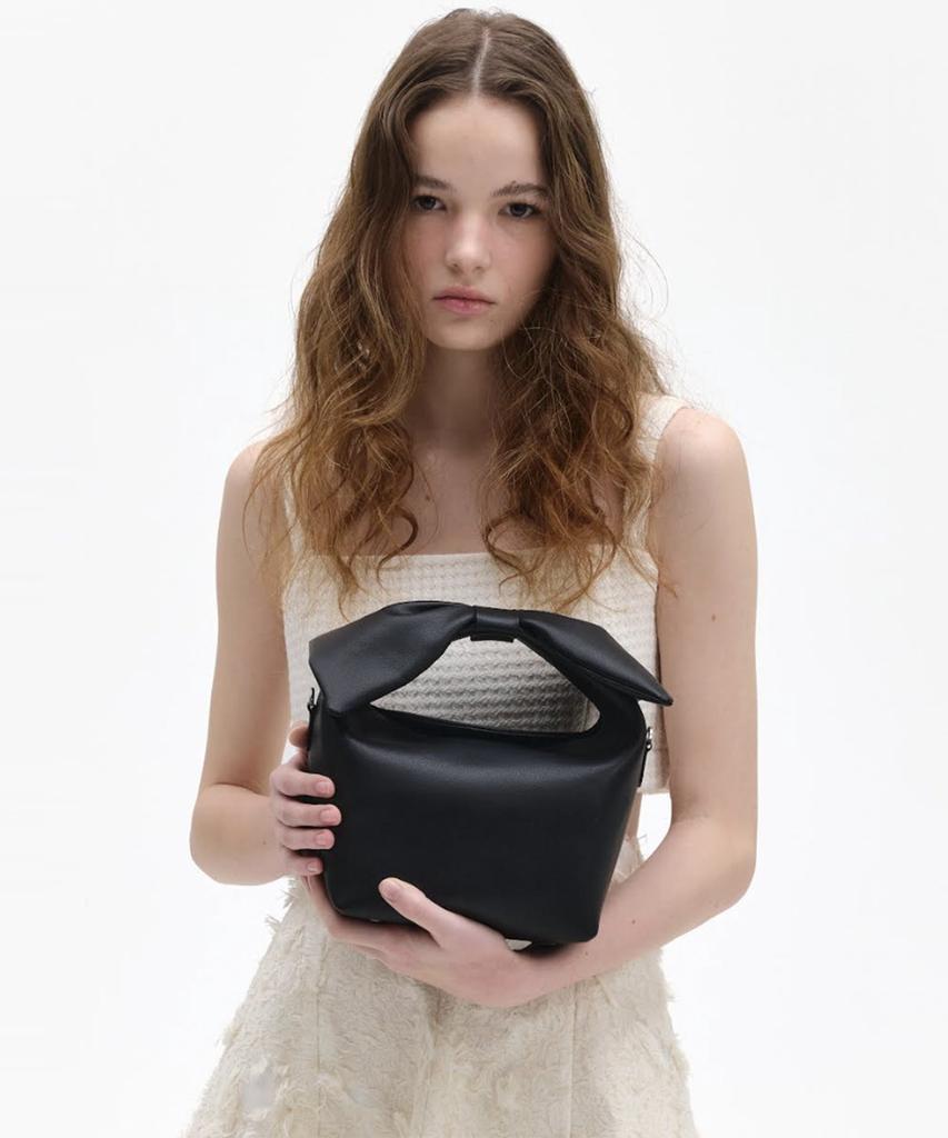Bowtique Lindsey Bow Ribbon Two-Way Bag_Black