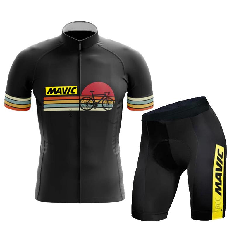 RCC MAVIC Summer Team Summer Cycling Jersey Set Sport Mtb Bicycle Clothing Breathable Short Sleeve Shirt Bike Bib Shorts Ciclism