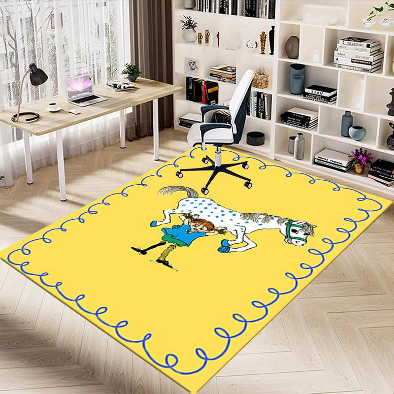 Girl Horse Carpet For Playroom Bedroom Living Room Sofa Home Decorkids Game Area Rug Nonslip Floor Mat