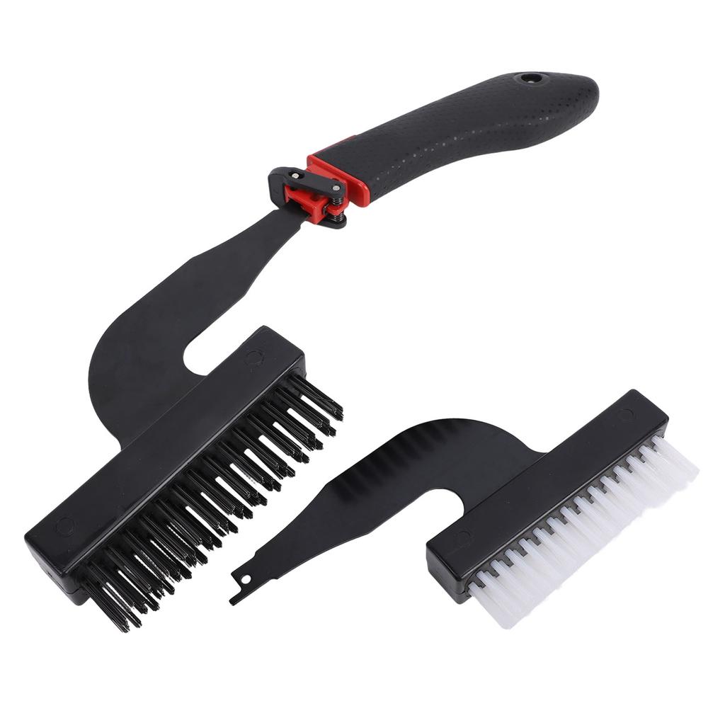 Reciprocating Saw Brush Set Nylon and Wire Brush Head with Reciprocating Saw Handle for Home Cleaning