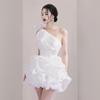 2024 One-Shoulder Bow Slimming Mini Dress