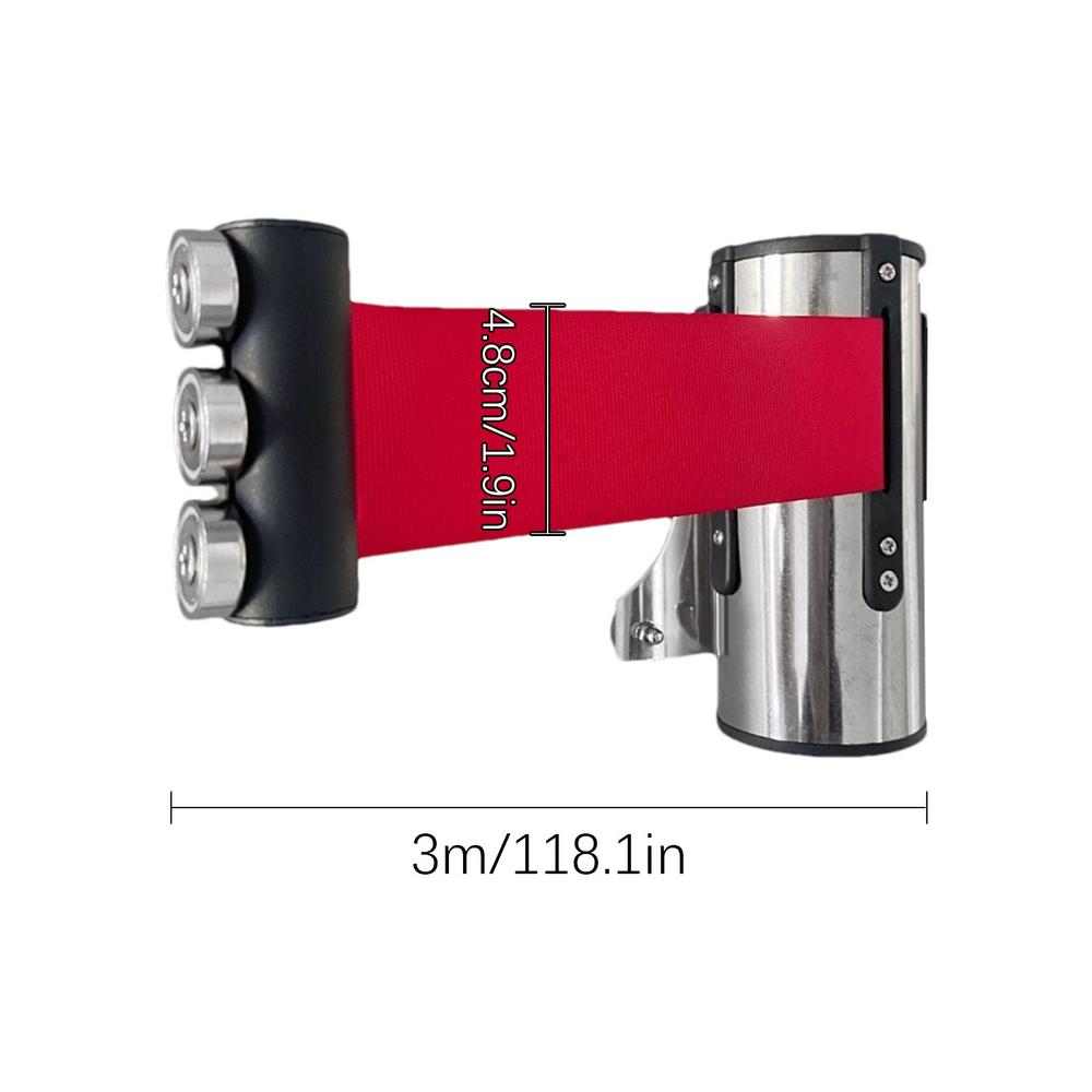 Stainless Steel Retractable Belt Barrier Magnetic Safety Belt Barrier Wall Mount Safety Barriers for Crowd Control