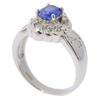 Ring Pt900Platinum/sapphire/diamond #5.6(US Size) 7.3g Women Used