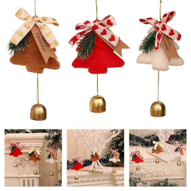 Festival Fabric Bells Hanging Decorations Christmas Tree Bell Ornament for Christmas Wedding Birthday Indoor and Outdoor