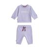 Childrens/Kids Lettering Sweatshirt & Jogging Bottoms Set