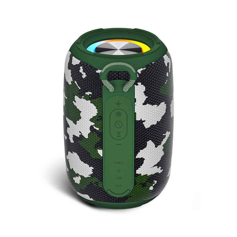 

Portable Outdoor Waterproof Bluetooth Speaker with Colorful Lights and Powerful Bass камуфляжний
