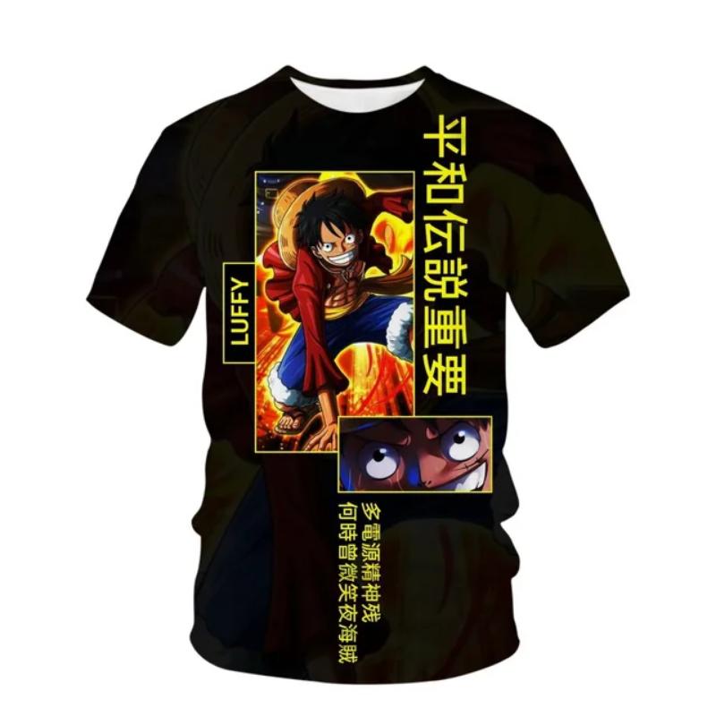 2024 New Cool Boy Summer Stranger Things T-shirt Children's One Piece 3d Print Fashion Luffy Fashion Short Sleeve T-shirt