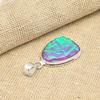 Thanksgiving Purple Australian Triplet Opal Gemstone 925 Sterling Silver Handmade Pendant