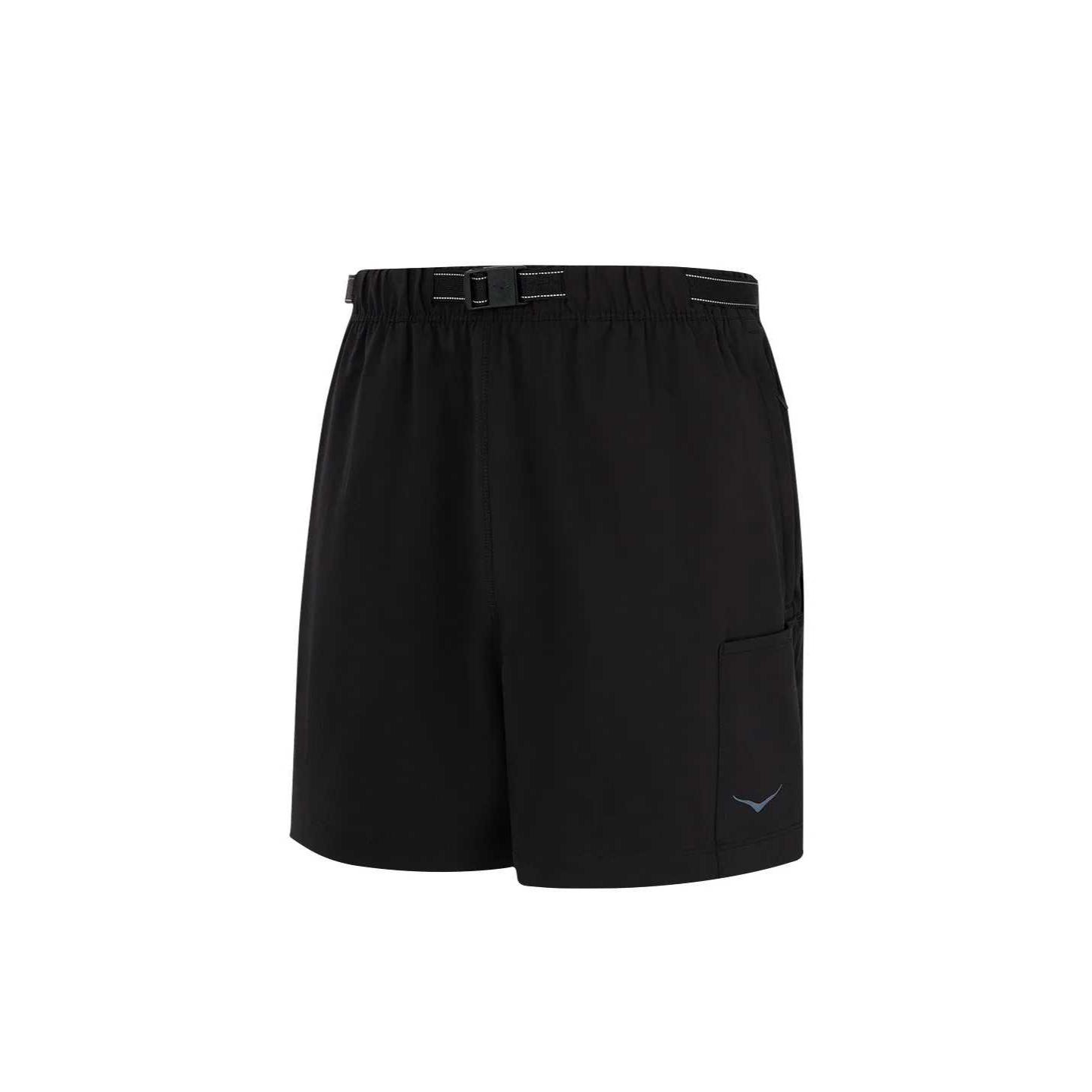 Hoka One One Water-Resistant Tear-Resistant Solid Color Comfortable Casual Shorts Women shorts 1174331-BLK XS