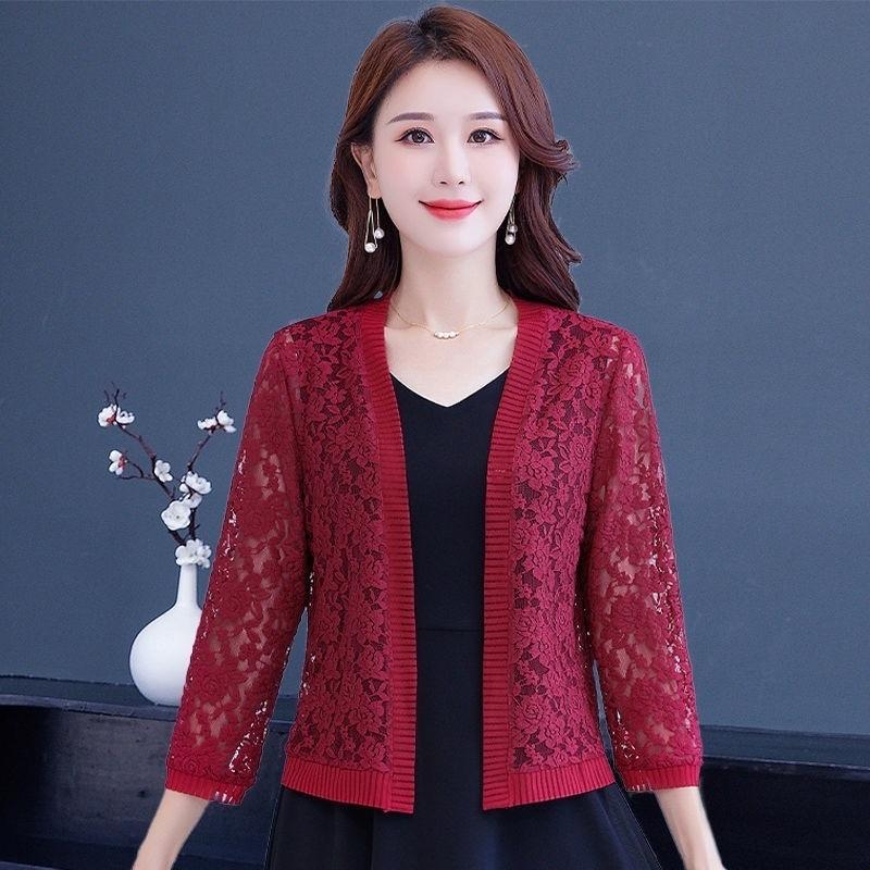 Lace Shawl Summer Short Jacket Cardigan Women's Thin Knitted Top