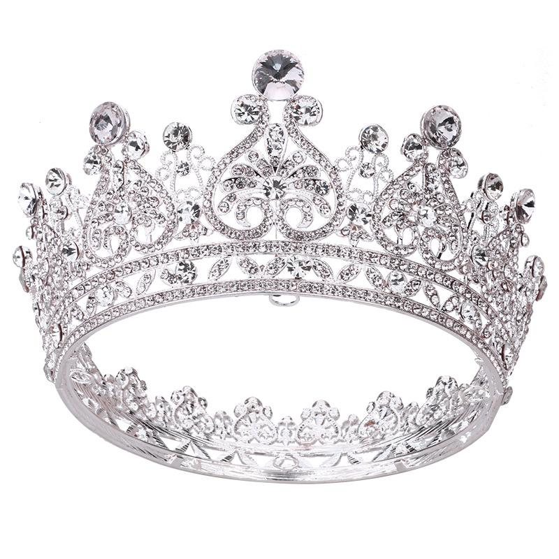 

Барочная Свадебная Корона Дворец Фэн-шуй Бриллиантовая Круглая Корона Королева Конкурс Красоты Подиум Свадебное Платье Тиара