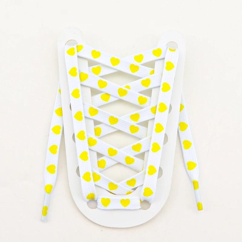 Flat Shoelace Love Heart Shoelaces for Sneakers Casual High Canvas Shoe Laces for AF1/AJ1 Women Men Shoestrings Shoes Accesories