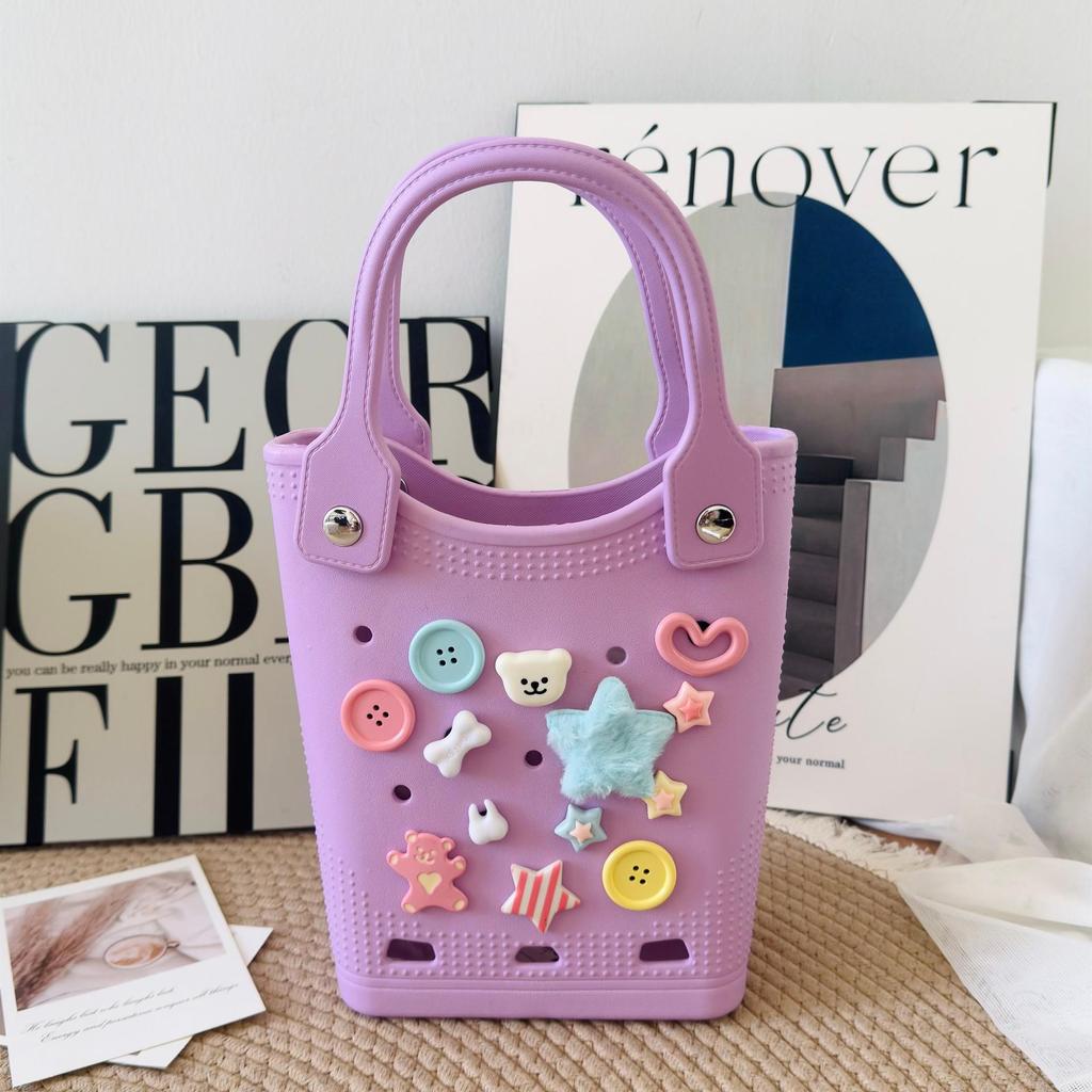 EVA Perforated Bag: Versatile DIY Handbag & Beach Accessory with Cartoon Design
