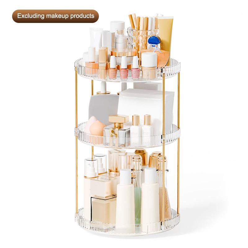 360 Rotating Makeup Organizer For Vanity,Clear Spinning Organizer And Make Up Organizers For Counter