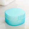 Compact Plastic Makeup Cotton Storage Box Square Design Clear Container Dustproof Lid For Small Spaces Travel