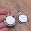Drop & Dangle Earring Round Ear Hook Glass Cabochon Base Setting Tray Minimalist Jewelry ComponentsEarring Size 18x19mm QE025