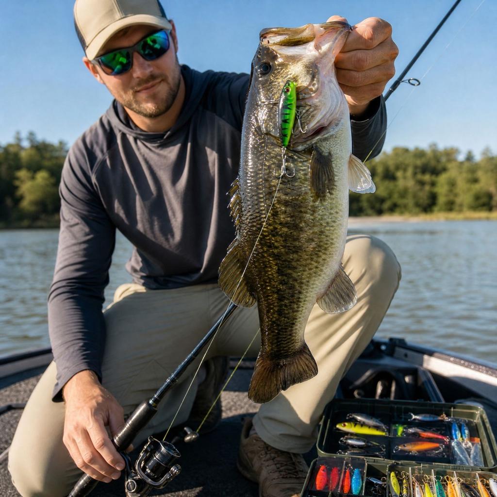 Complete Fishing Kit for Largemouth Smallmouth and Trout - All-in-One Tackle Set with