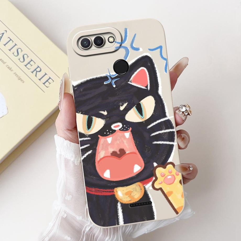 For Xiaomi Redmi 6 6A Case Soft Matte Silicone Capa Goothic Style Cartoon Panda Flower Back Cover For Redmi6 Redmi6a Coque Funda