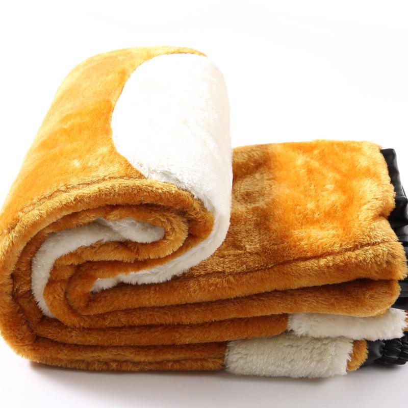 Men's Double-Layer PU Leather Motorcycle Pants with Knee Pads and Waist Support, Fleece-Lined for Warmth