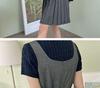 Korean Chic Minimalist Round Neck Cable Knit Slim Fit Top - Summer 2025 Women's Fashion
