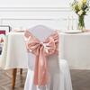 10/50pcs Satin Chair Sash Bows Chair Cover Ribbons For Wedding Banquet Party Baby Shower Event Graduation Ceremony Decoration
