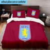 Aston Villa Crest Design 3PCS Print Bedding Set, Includes A Duvet Cover and Two Pillowcases for Bedroom, Dormitory, Suitable for All Seasons