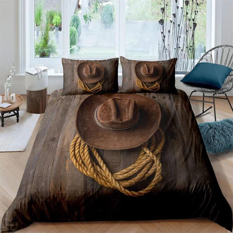 Comforter 3D Print Western Cowboy Rodeo Cowboy Riding Bull Horse Bedding Boys Teen Microfiber Farmhouse Style