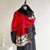 Retro Scarf Autumn and Winter New Double-sided Imitation Cashmere Warm Scarf Thickened Double-sided Women's Scarf Shawl