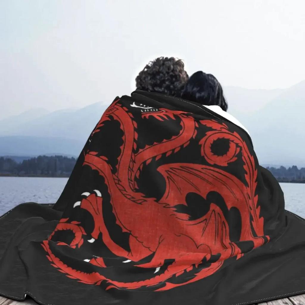 House Of The Dragon Blanket Velvet Textile Decor Portable Super Soft Throw Blankets for Home Office Plush Thin Quilt