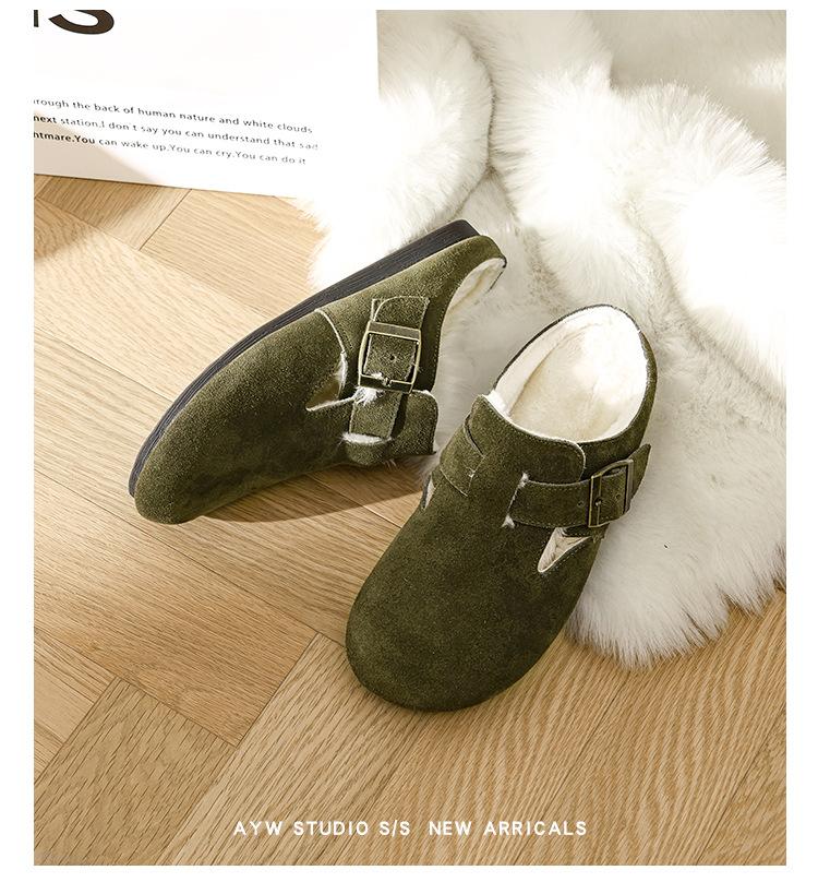 

Ботинки Bokken из утолщенной кожи с мехом, обувь для улицы, большая голова, ретро-японское чувство походки, дерьмо, хлопковая обувь 40