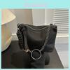 Canvas Large Capacity Casual Crossbody Bag With Chain Strap For Daily Use