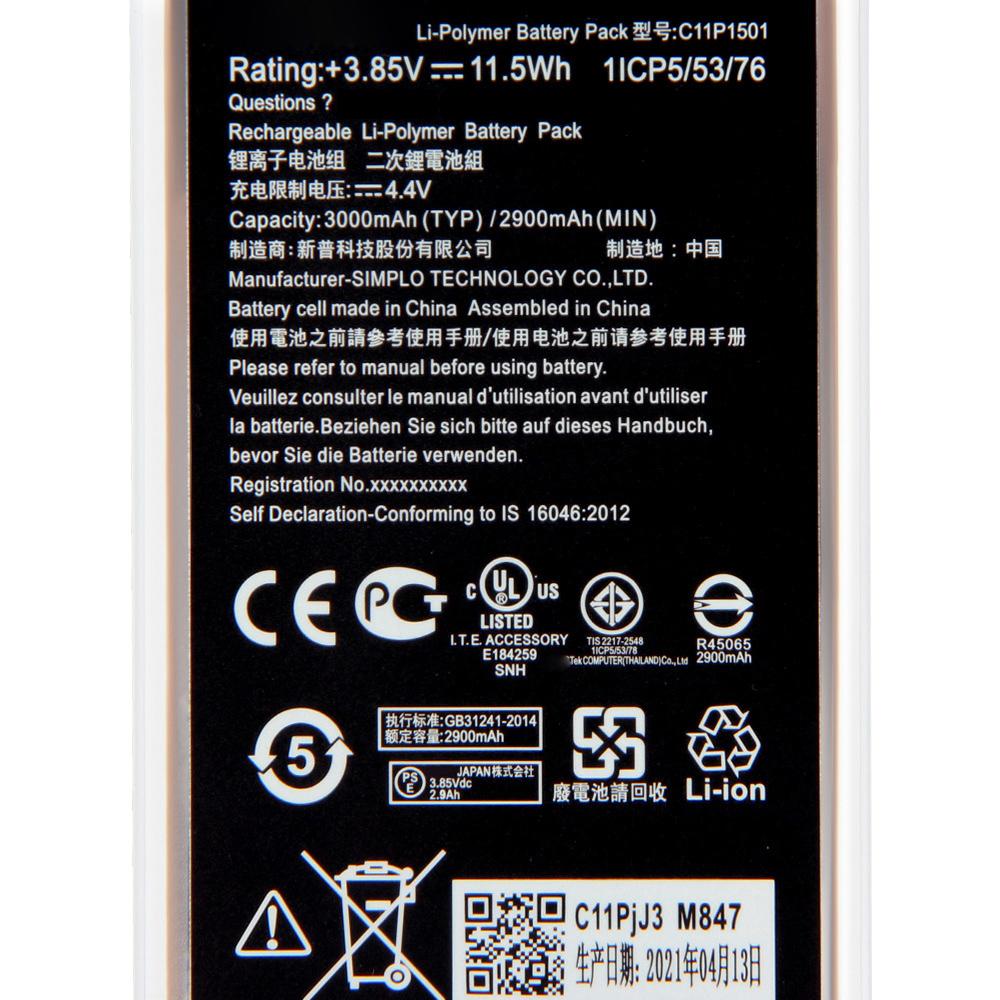Batteria di Qualità Premium Per Asus Z00LD Z011D ZD551KL Z011D D551KL Z00UD C11P1501 3000mAh