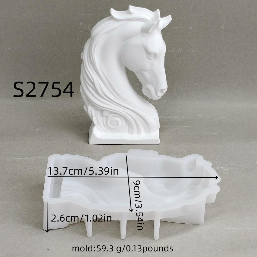 Candle Mold Food-Grade Horse Head Mold Soap Mold 3d For Home Decor Gifts Horse Lovers