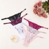 Seamless Women's Mesh Briefs Low Waist Thin Belt Thong Fashion Lace Panties  Lingerie