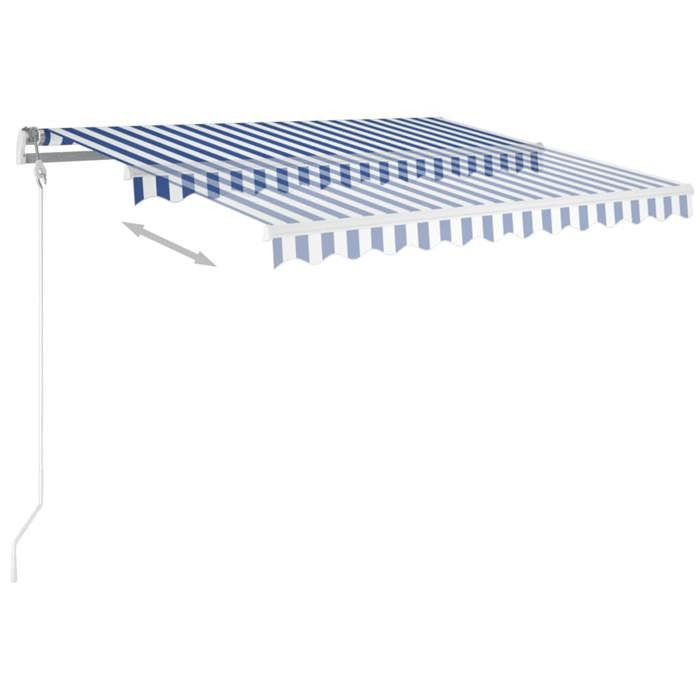 Exclusive House - Automatic Retractable Awning 300x250 Cm Blue and White