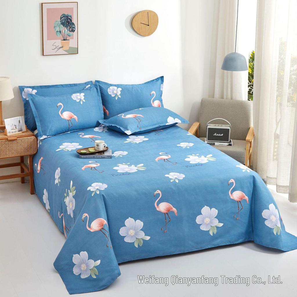 Two-Piece Brushed Bed Sheet & Pillowcase Set for Kids and Students