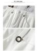 Women's High-Waisted Slim-Fit Straight-Leg White Pants for Summer