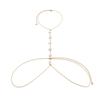 Elegant Baroque Faux Pearl Body Chain - Sexy Vacation Style Accessory for Women