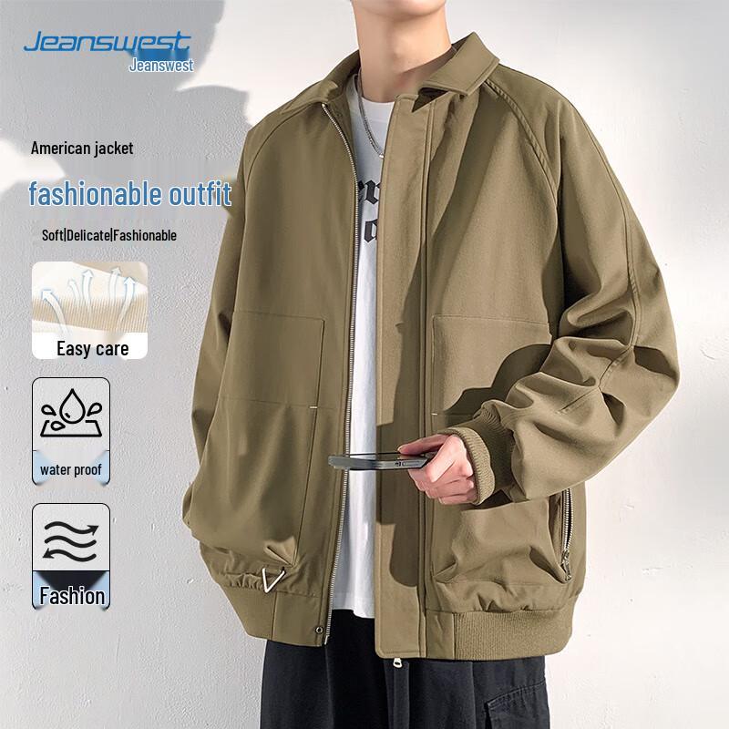 

JEANSWEST Men s Casual Outdoor Loose Fit Jacket 2XL