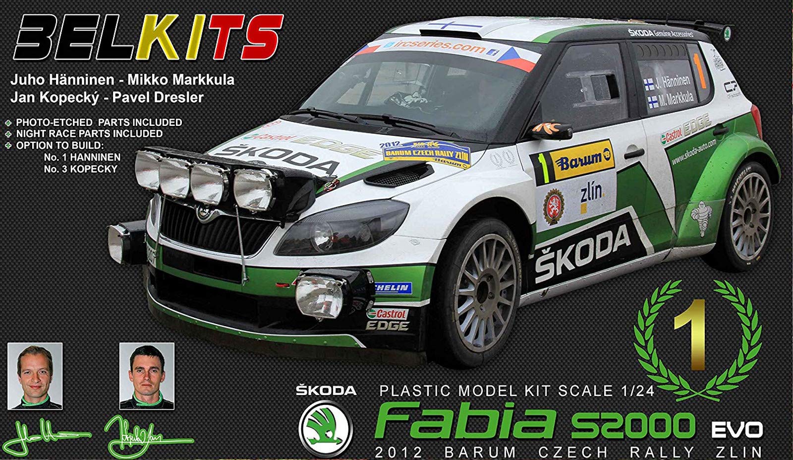 

Aoshima Bunka Kyozai Belkits 4 Skoda Fabia S2000 EVO Plastic Model 1/24 No.