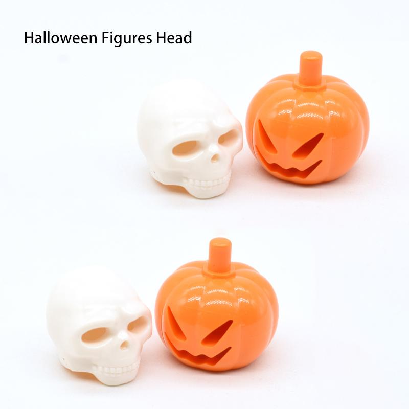 MOC Halloween Bricks Toys Building Blocks Cemetery Scene Model Kids With Tombstone Skull Ghost Coffin Gifts Compatible With