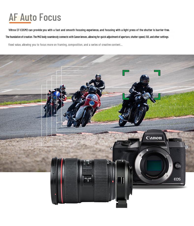 Viltrox EF-EOS M2 Adapter for Canon EF Lenses to EOS M Cameras (M6, M5, M50)