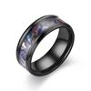 Elegant Stainless Steel Black Shell Ring Colorful Purple for Women Men  Jewelry Adjustable Size 6-13