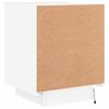 Nightstand with LED Lights White Engineered Wood