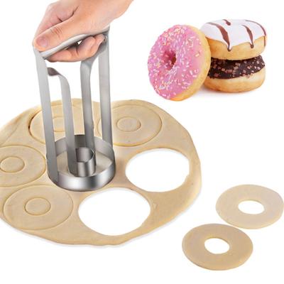 Doughnut Mold Non-sticky Food Grade Multifunctional DIY Stainless Steel Cake Bread Pastry Cutter Maker Mould Kitchen Supplies