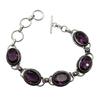 Amethyst Gemstone Silver Plated Handmade Bracelet Jewelry BR 14