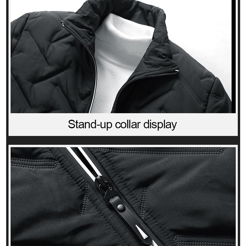 Winter Männer Baseball Baumwolle Jacke Dicke Warme Casual Stehkragen Mäntel