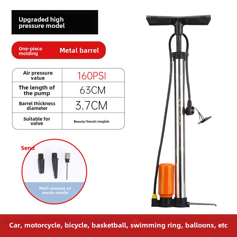 Pompă Manuală Multifuncțională de Înaltă Presiune pentru Biciclete, Vehicule Electrice, Motociclete, Mașini și Mingi de Baschet