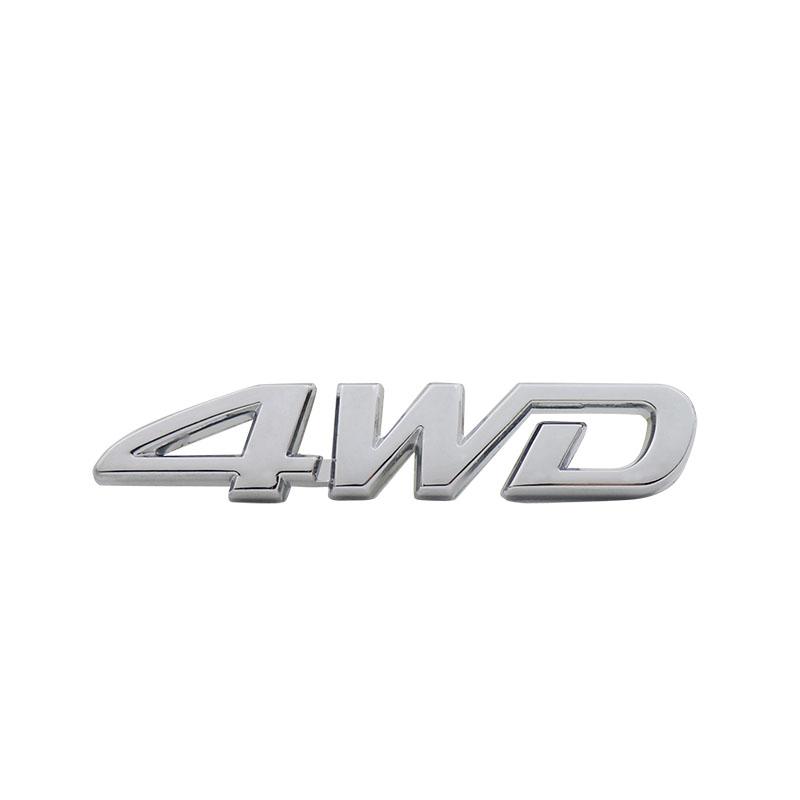 3D Premium New Design 4WD Displacement for All 4 Wheel Drive SUV Off-road Car Hood Fender Trunk Rear Bonnet Nameplate Decal Emblem Badge Sticker